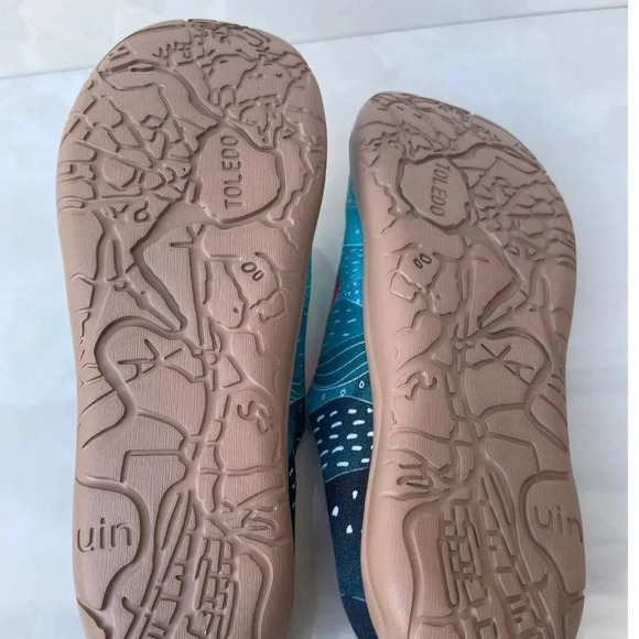 Uin Mens Happy Fish Painted Canvas Slip on Shoes Multicolored Sz 11 - Picture 12 of 13